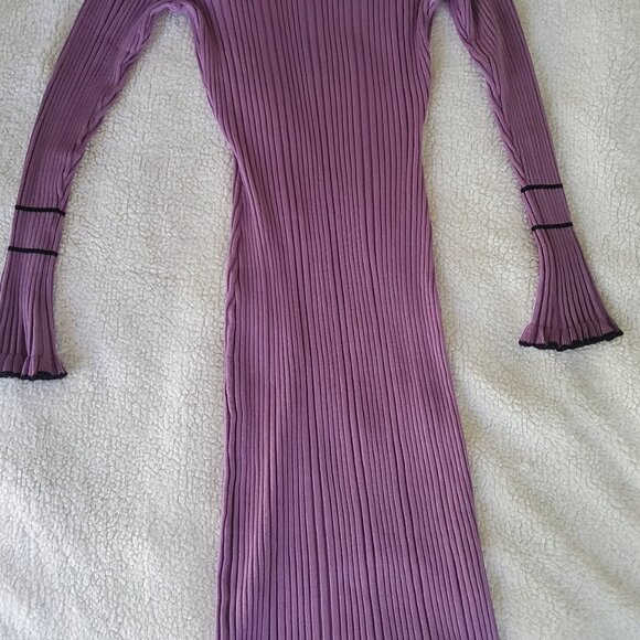 GRACE KARIN Long Sleeve Sweater Dress Button Knit Slim Fit Casual V Neck Bodycon - Picture 2 of 8